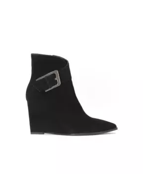 Замшевые ботильоны на платформе Kazar, черный