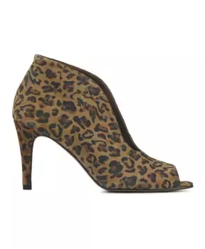 Замшевые ботильоны с леопардовым принтом Toral, коричневый