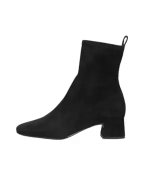 Замшевые ботильоны с строчкой Unisa, черный
