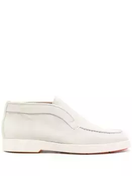 Замшевые ботильоны Santoni, нейтральный