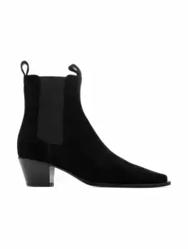 Замшевые ботильоны TOTEME, черный