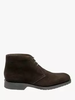 Замшевые ботинки altman chukka Loake, темно-коричневый