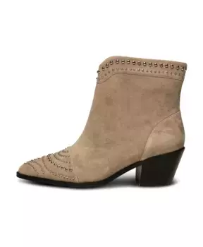 Замшевые ботинки Annika с заклепками в стиле вестерн серо коричневый Shoe The Bear, бежевый