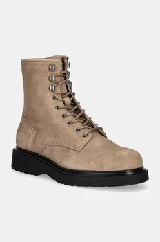 Замшевые ботинки Calvin Klein BOOT W/ ZIP SUEDE, бежевый