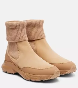 Замшевые ботинки Chelsea Tod's, Carne medio+Nocciola Ch.