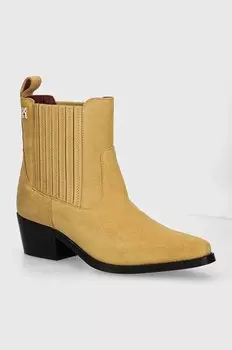 Замшевые ботинки челси Tommy Hilfiger TH SUEDE COWBOY BOOT, бежевый