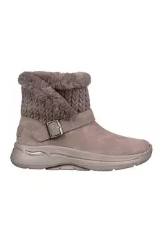 Замшевые ботинки Go Walk с арочным кроем Skechers, коричневый