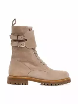 Замшевые ботинки Kiton, бежевый