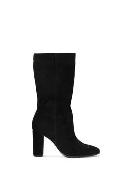 Замшевые ботинки Lauren Artizan на каблуке Ralph Lauren, черный