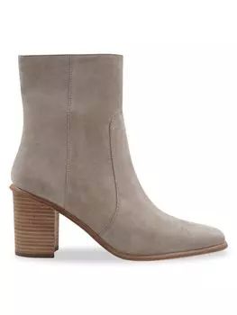 Замшевые ботинки на каблуке с молнией на блочном каблуке Andre Assous, серый