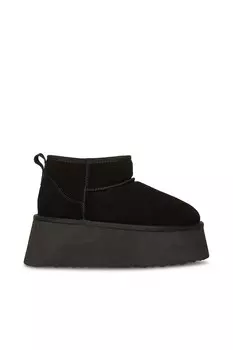 Замшевые ботинки на плоской платформе Steve Madden, черный