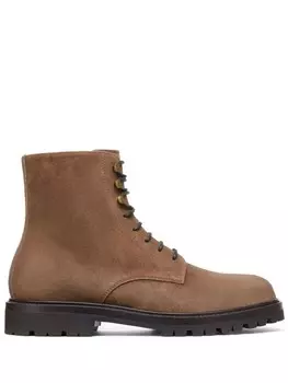 Замшевые ботинки на шнуровке Brunello Cucinelli, коричневый