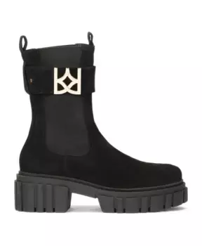 Замшевые ботинки на высокой подошве Kazar, черный