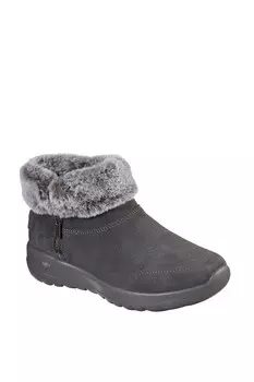 Замшевые ботинки On The Go Joy с эко-пухом Skechers, серый