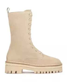 Замшевые ботинки с высоким голенищем Kazar, бежевый