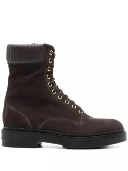 Замшевые ботинки Santoni, коричневый