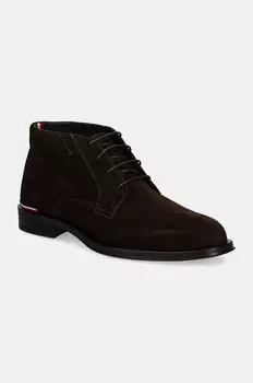 Замшевые ботинки Tommy Hilfiger CORE RWB HILFIGER SUEDE L BOOT, коричневый