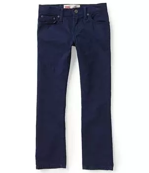 Замшевые брюки узкого кроя Levi's Big Boys 8-20 511, синий