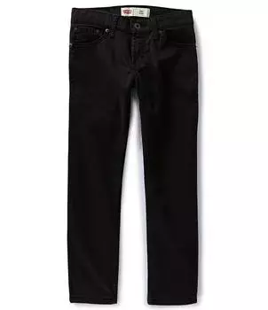 Замшевые брюки узкого кроя Levi's Big Boys 8-20 511, черный