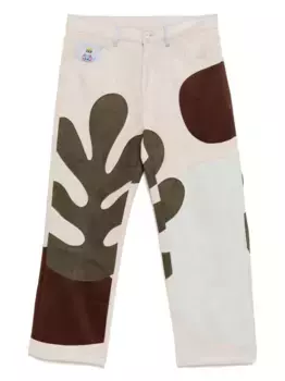 Замшевые брюки в стиле пэчворк KidSuper, нейтральный