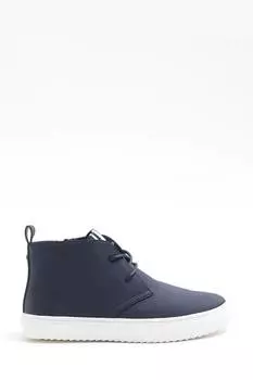 Замшевые демисезонные туфли для мальчиков на шнуровке River Island, синий
