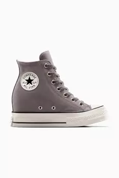 Замшевые кеды Chuck 70 Wedge Converse, коричневый