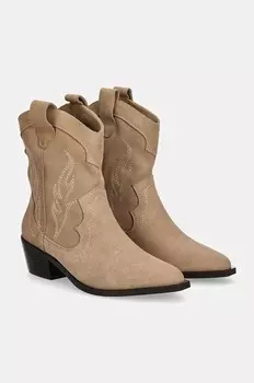Замшевые ковбойские сапоги Answear Lab, бежевый