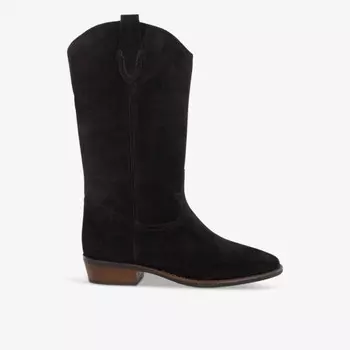 Замшевые ковбойские сапоги с круглым носком Prickles Dune, черный