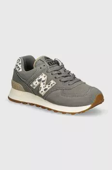 Замшевые кроссовки 574 New Balance, серый