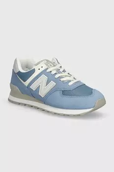 Замшевые кроссовки 574 New Balance, синий