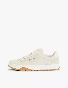 Замшевые кроссовки бежевого цвета Tommy Jeans