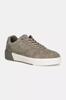 Замшевые кроссовки Calvin Klein LOW TOP LACE UP BSKT SUE, зеленый