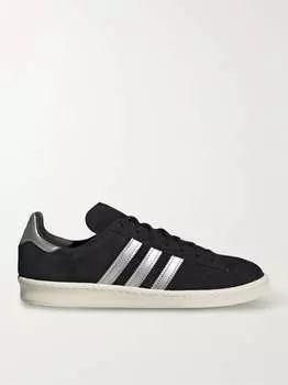 Замшевые кроссовки Campus 80s с кожаной отделкой ADIDAS ORIGINALS, черный