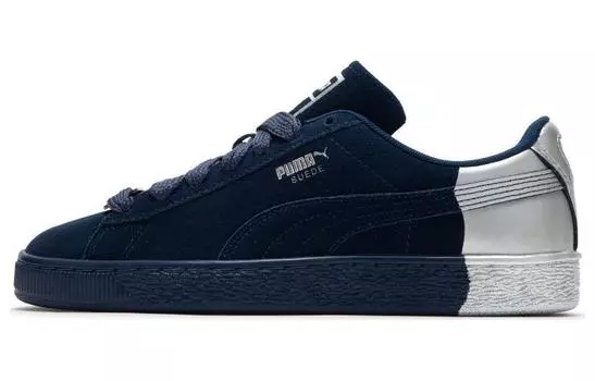 Замшевые кроссовки для скейтбординга Puma унисекс, Dark blue silver