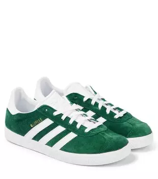 Замшевые кроссовки "Газель" Adidas Originals, зеленый