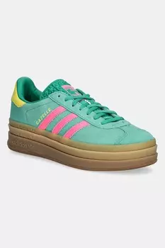 Замшевые кроссовки Gazelle Bold Adidas Originals, зеленый