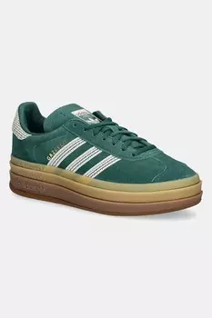 Замшевые кроссовки Gazelle Bold W Adidas Originals, зеленый