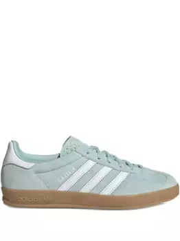 Замшевые кроссовки Gazelle с тремя полосками Adidas Originals, зеленый