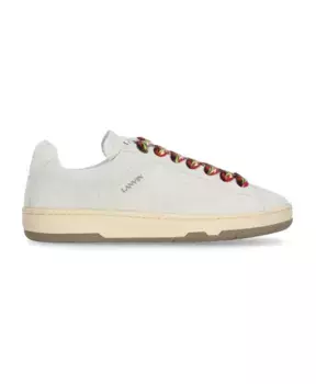 Замшевые кроссовки Lanvin, белый