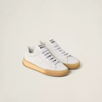 Замшевые кроссовки Miu Miu, белый