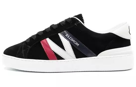Замшевые кроссовки Monaco M Moncler, черный