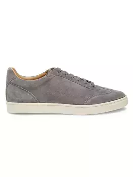 Замшевые кроссовки на шнуровке Brunello Cucinelli, серый