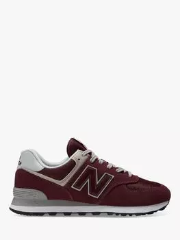 Замшевые кроссовки New Balance 574, красные