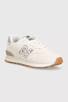 Замшевые кроссовки New Balance, бежевый