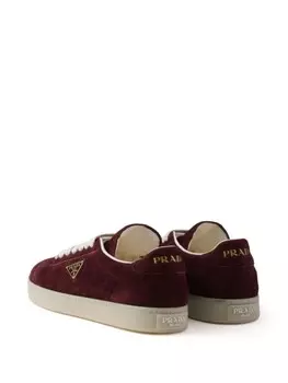 Замшевые кроссовки Prada, красный