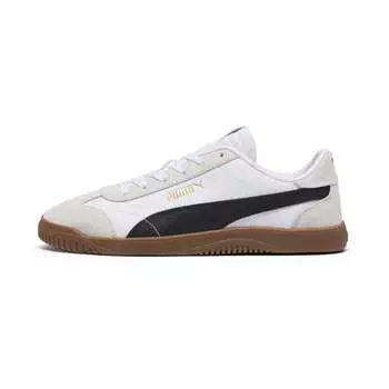 Замшевые кроссовки PUMA Men's Club 5v5, цвет White/Black/Feather Gray