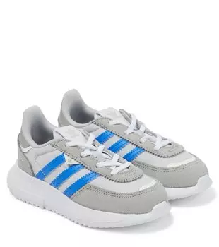 Замшевые кроссовки Retropy F2 Adidas Originals, серый