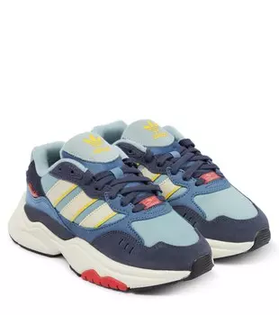 Замшевые кроссовки Retropy F90 Adidas Originals, серый