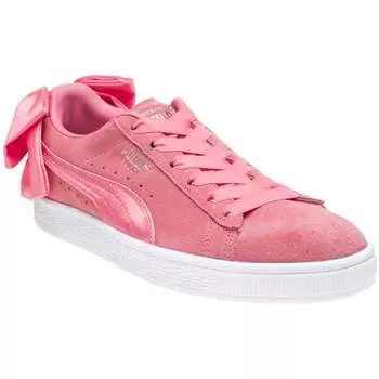 Замшевые кроссовки с бантом Puma, розовый