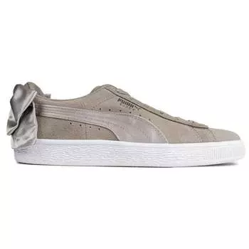 Замшевые кроссовки с бантом Puma, серый